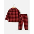 thumbnail image 3 of Bagilaanoe 2pcs Little Boy Girl Pajamas Sets Plaid Long Sleeve Shirts Tops + Pants 4T 5T 6T 7T 8T 9T Kids Loungewear Sleepwear, 3 of 9