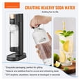thumbnail image 2 of Sparkling Water Maker, Soda Maker Machine for Home Carbonating, Seltzer Water Starter Kit with 2 Bottles, CO2 Cylinder Compatible, Black, 2 of 7