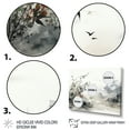 thumbnail image 3 of Designart "Sumi Bird Asian Painting XIII" Asian Floater Framed Wall Art Living Room, 3 of 7