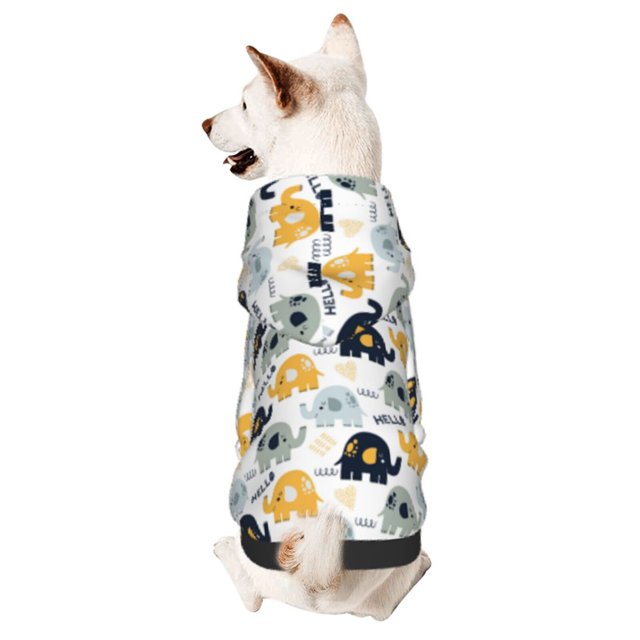 Balery Cute Elephant Sudadera con Capucha para Perros Pequeños – Ropa para Mascotas, Disfraz para Perros y Gatos, Ideal para Fiestas y Cosplay-Medium