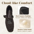thumbnail image 3 of Mary Jane Flats for Women, Comfortable Round Toe Dressy Ballet Flats with Braided Adjustable Buckle and Memory Foam Cushioning, 3 of 6