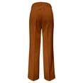 thumbnail image 4 of GJSYRH Women Straight Leg Pants Stretchy Button Business Casual Work Trousers Knit Elastic Waist Slacks, 4 of 4