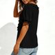 thumbnail image 5 of Camisas de Manga Corta para las Mujeres Blusa de Suéter de Cuello en V Casual para las Mujeres, Top de Estiramiento Suave para Uso Diario Y de Fiesta, 5 of 7