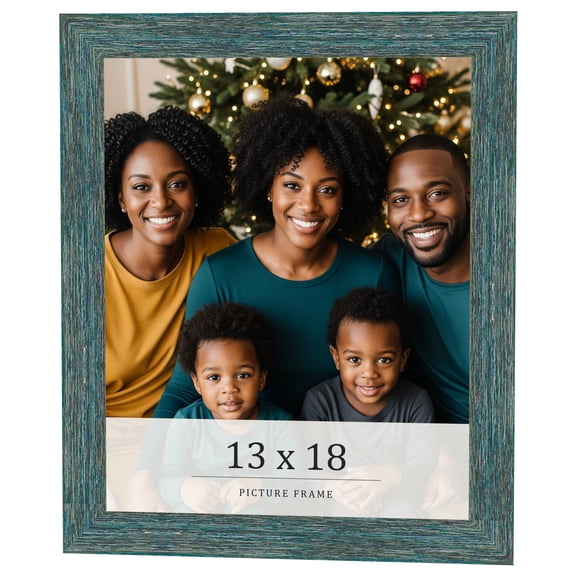 13x18 Frame Blue Rustic Barnwood Solid Wood Picture Frame Width 1.25 Inches | Interior Depth 0.5