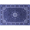 thumbnail image 1 of Ahgly Company Machine Washable Indoor Rectangle Medallion Blue Traditional Area Rugs, 3' x 5', 1 of 4
