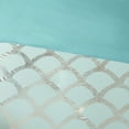 thumbnail image 6 of Home Essence Janelle Metallic Printed Duvet Cover Set, Aqua, Twin/Twin XL, 6 of 16