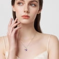 thumbnail image 3 of Midir&Etain Rose Heart Necklace Gifts for Women 18K White Gold Plated February September Birthstone Necklace Pendant Birthday Anniversary Christmas Jewelry Gift for Wife Her Mom, 3 of 7