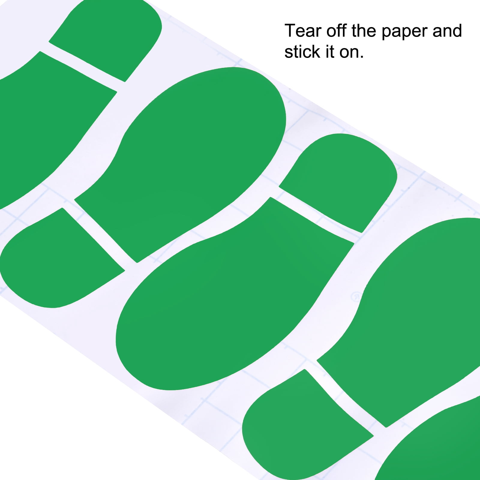 Unique Bargains Footprint Sticker Floor Decal Sign for Class Green 6x2.5"