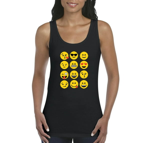 Womens Emoji Group Tank Top