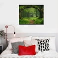 thumbnail image 4 of BCIIG Tree of Life Wall Art Canvas Prints Natural Landscape Pictures Home Decor  Forest Paintings for Living Room Bathroom Bedroom Kitchen Office Decorations  20"x16" Wooden Artwork Easy Hanging, 4 of 5