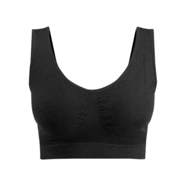 Jinnoda Seamless Sports Bra Women Wireless Vest Top Fitness Workout Bra  (Black M)