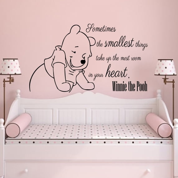 LARGE Classic Winnie the Pooh Quote of the Heart Vinyl Wall Decal Art 
