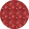 thumbnail image 1 of Ahgly Company Indoor Round Patterned Red Area Rugs, 7' Round, 1 of 6