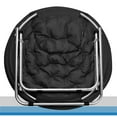 thumbnail image 2 of Mainstays Faux Fur Folding Saucer Chair, Black, for Tweens, Teens, and Adults, 2 of 9