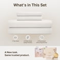 thumbnail image 3 of California Design Den King Sheets Set - 100% Organic Cotton, Soft and Crisp Percale Bed Sheets, 4 Piece Deep Pocket Sheets Set - True Ivory, 3 of 7