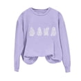 thumbnail image 6 of Yanchicy Womens Crew Neck Sweatshirt Long Sleeve Pullover Tops Thin Fleece Rhinestone Ghost Graphic Soft Loose Fall Halloween Clothes Spooky Season Outfit, 6 of 6