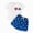 R415-White, variant on NOLDARES Toddler Baby Boy Outfit Short Sleeve Round Neck T-Shirt and Elastic Waist Shorts 2Pcs Summer Clothes for 4th of July and American Flag(White,18-24 M)