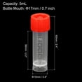 thumbnail image 2 of Unique Bargains 5mL Plastic Test Tubes, 80 Pack Frozen Test Tube Graduated Vial Container Storage Screw Cap, Red Clear, 2 of 6