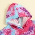 thumbnail image 4 of YTDSCS Toddler Baby Girls Hooded Outfits Kids Girls 2PCS Short Sleeve Tie-Dye T-Shirt and Shorts Suit 2PCS Summer Casual Clothes Set for 18 Months-6 Years, 4 of 9
