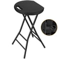 thumbnail image 2 of General Collapsible Stool, 24-Inch High Folding Bar Stool Featuring a Safety Lock, Made of Metal And Plastic, Designed for Adults with a Handle And Steel Frame Legs, Supports Up to 550 Pounds, 2 of 13