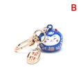 thumbnail image 2 of 1PC Japanese Cute Lucky Cat KeyChains Car Bag Decor Water Sound Bell Pendent Charm, 2 of 6
