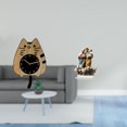 thumbnail image 2 of Reloj de pared decorativo con forma de gato, reloj de pared de madera moderno para colgar, letrero de mesa acrílico con cola oscilante, diseño de gato, 2 of 8