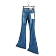thumbnail image 4 of PALACLOTH Wide Leg Women Denim Jeans Long Pants Bell Bottom, 4 of 7