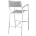 thumbnail image 3 of Modway Tabouret de Bar Extérieur Maine en Blanc et Gris Clair (Ensemble de 2), 3 of 4