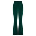 thumbnail image 5 of Itsame Womens Loose Long Pants Solid Color Tight High Waisted Wide Leg Sweatpants Green Size XL, 5 of 7