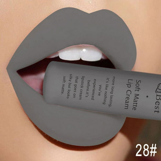 Lápiz labial líquido mate resistente al agua, brillo de labios de terciopelo de larga duración, tubo de tinte, pigmento desnudo mate, maquillaje rojo y negro, cosméticos, barras de labios