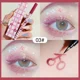 thumbnail image 1 of Heallor-Lápiz Delineador de ojos a cuadros, delineador de ojos de color rosa y morado, suave, no florece, negro, maquillaje de larga duración, Cos （03, 1 of 5
