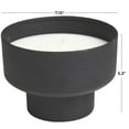 thumbnail image 3 of DecMode Black Metal Campfire Scented Matte 50 oz 3 Wick Candle with White Wax, 3 of 8