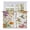 Blue, variant on Spring Floral Tier Curtains, Summer Botanical Birds Colorful Vintage Light Filtering Kitchen Curtains, 2Pcs Rod Pocket Half Window Treatments Panels for Sink Cafe Cabinet Basement 27.5x45 Inches