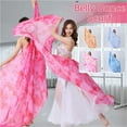 thumbnail image 3 of Belly Dance Faux Silk Women Scarf Shawl Dance Performance Stage Dyed Color Veil DIY Fabric Sewing Craft Clothing Supplies, 3 of 5