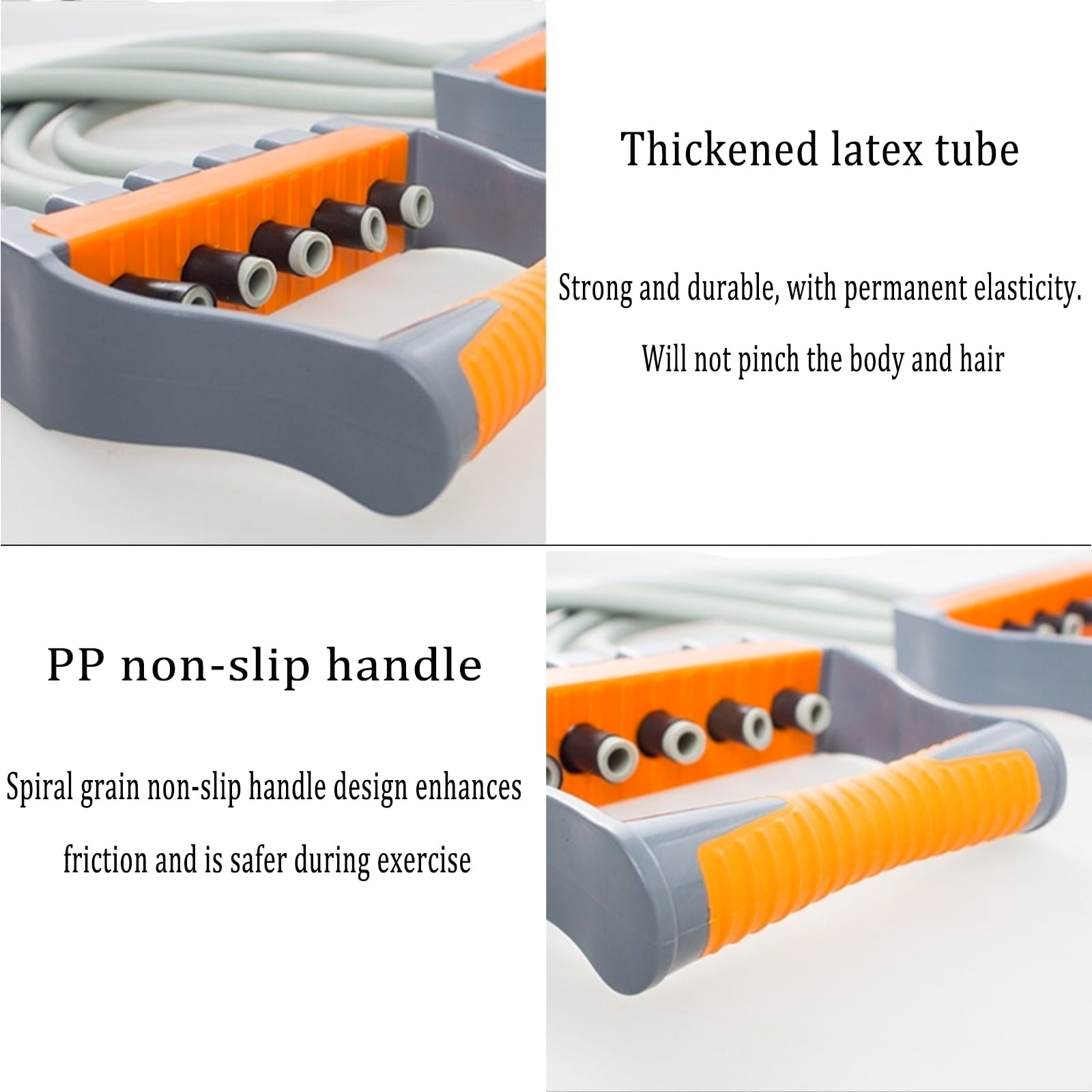Ueasy Chest Expander Puller Fitness Resistance Bands Adjustable Pull Strength Muscle Exerciser with 5 Tubes for Home Fitness Muscle Training