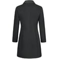 thumbnail image 3 of Wantdo Women's Pea Coat Windproof Peacoat Warm Winter Coat Notched Lapel Trench Coat Gray M, 3 of 14