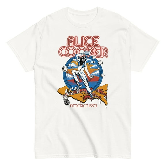 Alice Cooper - 1973 Tour Unisex T-Shirt - White - Small