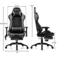thumbnail image 2 of Goplus Massage Chaise de Jeu Chaise de Course Inclinable Réglable W / Appuie-Tête et Repose-Pieds Gris, 2 of 10