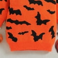 thumbnail image 6 of Coerni Halloween Baby Boys Girl Sweater Pullover Toddler Long Sleeve Bat Print Oversized Crewneck Sweatshirt Fall Outfits, 6 of 8