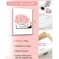 thumbnail image 5 of Drsoum Glam Pink Fashion Woman Framed Canvas Wall Art Girly Beauty Makeup Room Decor 12x16 in 3PCS, 5 of 6