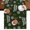 Forest Green, variant on Christmas Santa Claus 36 Inch Table Runner, Cartoon Xmas Elk Snowflakes Green Farmhouse Dresser Scarf Cotton & Linen Tablerunner for Dining/Kitchen Island/Holiday Party Décor Small 13" x 36"