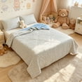 thumbnail image 5 of Washable Cotton Summer Quilt Breathable Silk Cotton Blanket Ultra Soft Thin Bed Quilt All Season Portable Washable Comforter Lightweight Cooling Bedding Throw Home Bedroom Use,Soft Bedding Set(A), 5 of 6