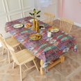 thumbnail image 3 of Boho Bohemia Flower Rectangle Tablecloth 60"x120",Waterproof Polyester Rectangle Table Cloth, Wipeable Spillproof Polyester Tablecloth for Dining, Camping, Indoor and Outdoor, 3 of 6