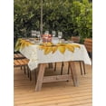thumbnail image 4 of 60x84 Inch Outdoor Tablecloth with Umbrella Hole Zipper Rectangle Sunflower Rectangular Tablecloths Outside Waterproof Yellow Summer Botanical Pastoral Floral Patio Table Cloth Cover for Picnic Party, 4 of 8