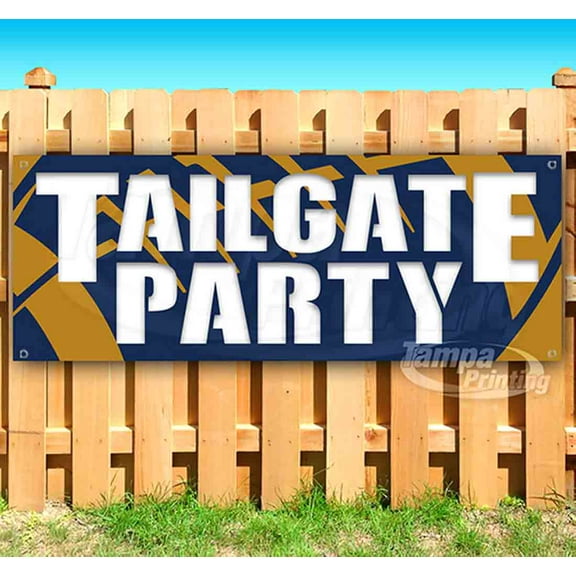 Tailgate Party 13 oz Vinyl Banner With Metal Grommets