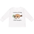 thumbnail image 3 of Inktastic I Worked Out Today. I Lifted My Eyelids- cute sloth on a branch Boys or Girls Long Sleeve Toddler T-Shirt, 3 of 5