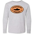 thumbnail image 3 of Inktastic I'd Rather Be Fishing Long Sleeve Youth T-Shirt, 3 of 5