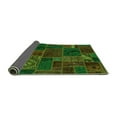 thumbnail image 2 of Ahgly Company Indoor Round Patchwork Green Transitional Area Rugs, 3' Round, 2 of 4