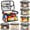6PCS 9.5x6.7x5.1 inches, variant on 6 Pack Toy Storage Bag with Name Label& Manual Pocket for Lego Bricks, Reusable Waterproof PVC Toy Organizer Case for Building Blocks, Board Games, Puzzles