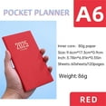 thumbnail image 2 of Wadada 2025 Planner - Monthly Planner/Calendar 2025, JAN. 2025 - DEC. 2025, 6.8" x 6.8", 12 Monthly Planner with Tabs & Pocket, Flexible Cover, Twin-Wire Binding, Thick Paper - Red, 2 of 5